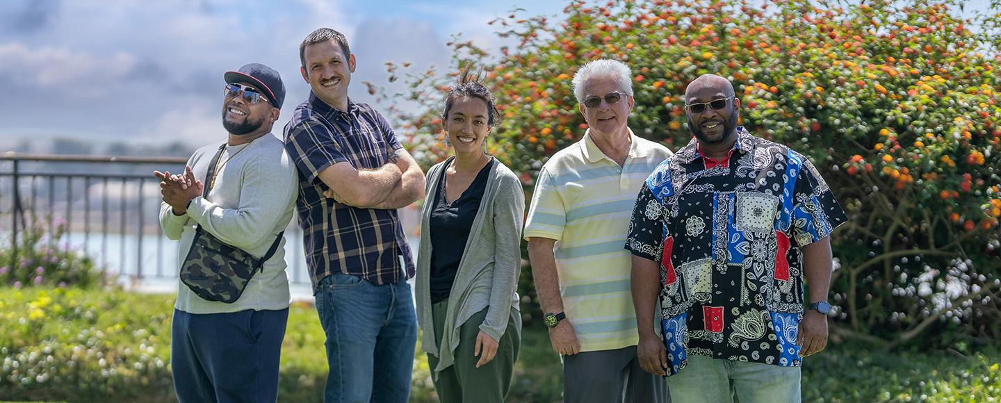 A group of people posing for a picture