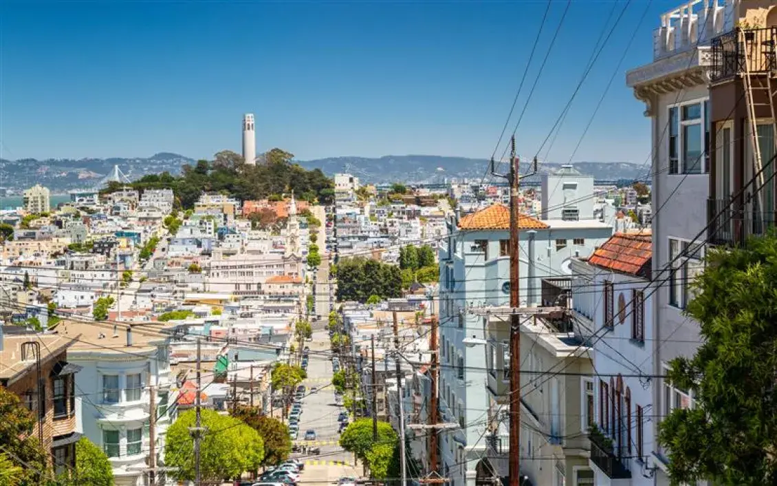 San Francisco view to Coit Tower