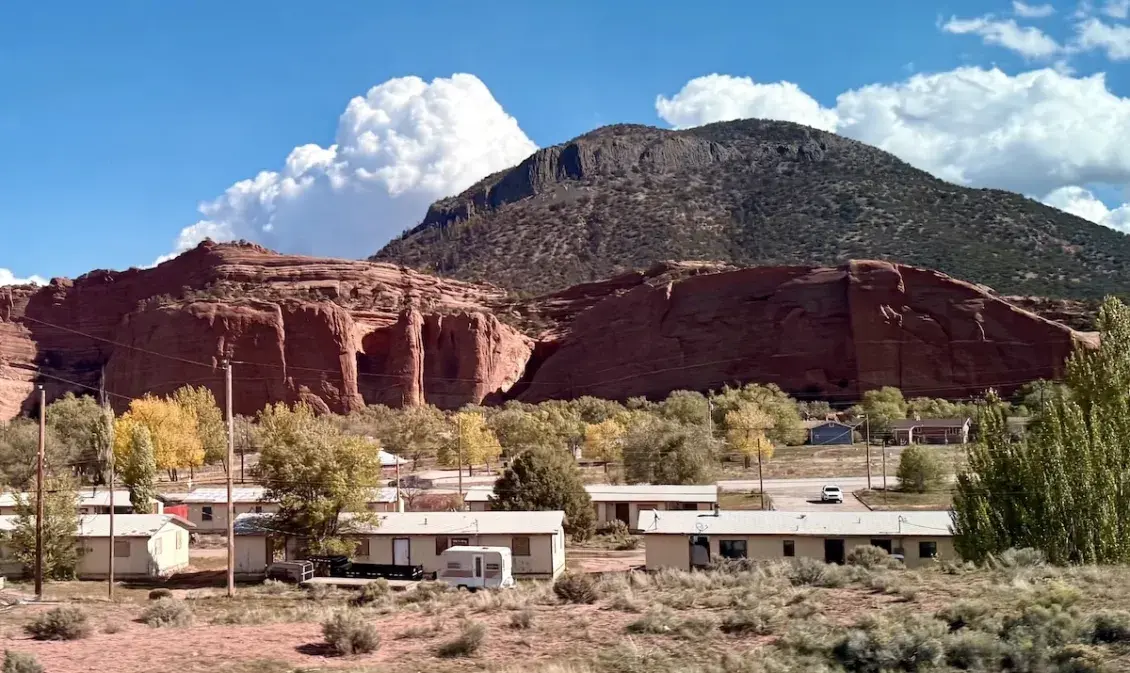 Single family homes set within New Mexico desert landscape