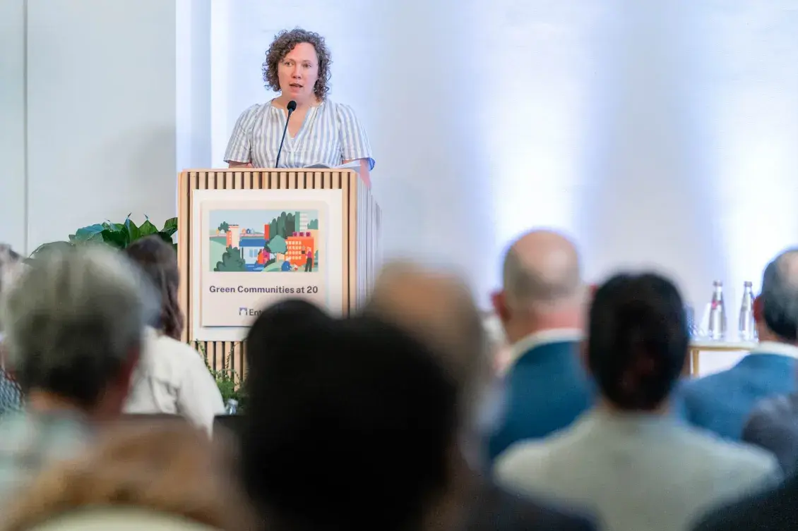 Krista Egger at Green Community event