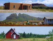 Native housing in three locations