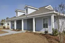 Blue home with porch