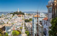 San Francisco view to Coit Tower