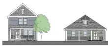 Rendering of two single-family homes