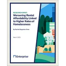 Research Brief: Worsening Rental Affordability Linked to Higher Rates of Homelessness with an illustration