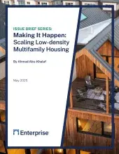 Making it Happen: Scaling Low-density Multifamily Housing with an image of an apartment building