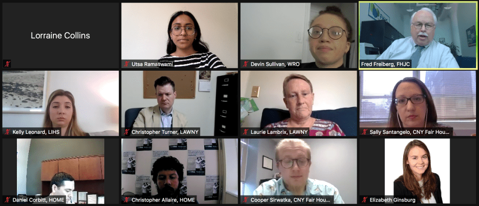 Presenters and participants in a virtual meeting