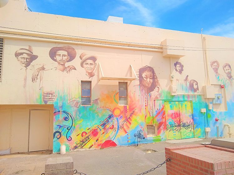 Native American and Latinx mural in Ajo, Arizona