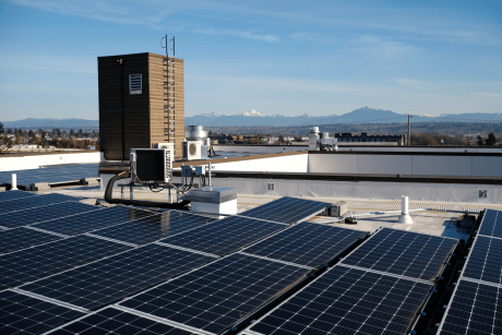 Solar panels installed on a rooftop