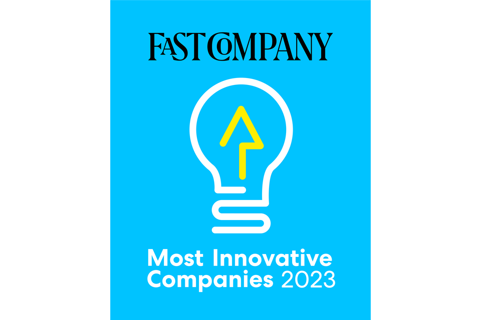 Fast Company Most Innovative Companies 2023 logo-lightbulb and text