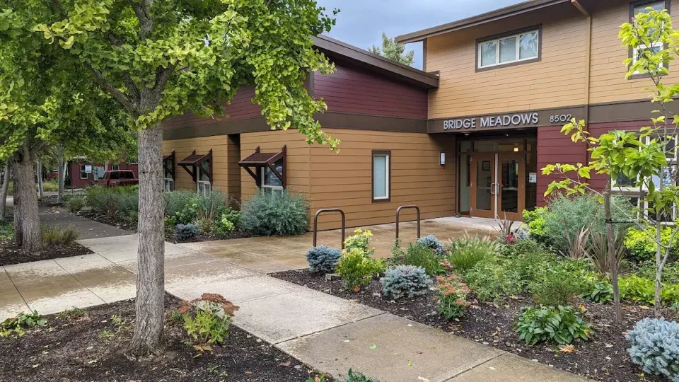 Exterior of Brown and Tan Building