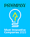 Fast Company Most Innovative Companies 2023 logo with an illustration of a lightbulb