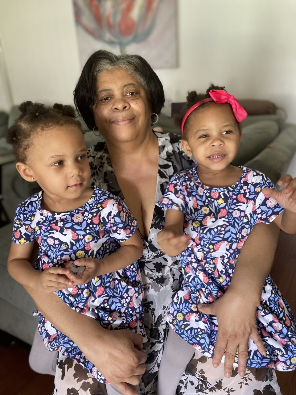 Briana Mason with her mother and twin daughters