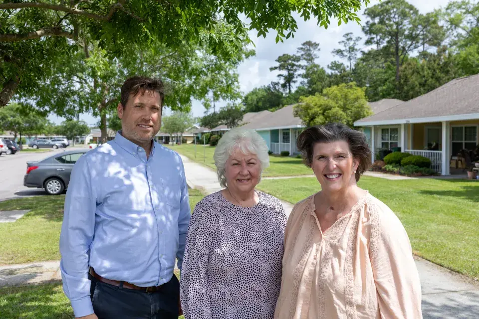 With former Karen Ladner Former Director of Bay Waveland Housing Authority, and current director Janine Lee