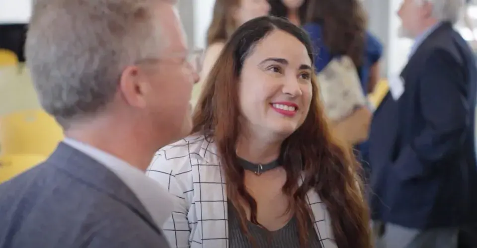 Elizabeth Colón, director of Ponce NHS, with Shaun Donovan, CEO of Enterprise