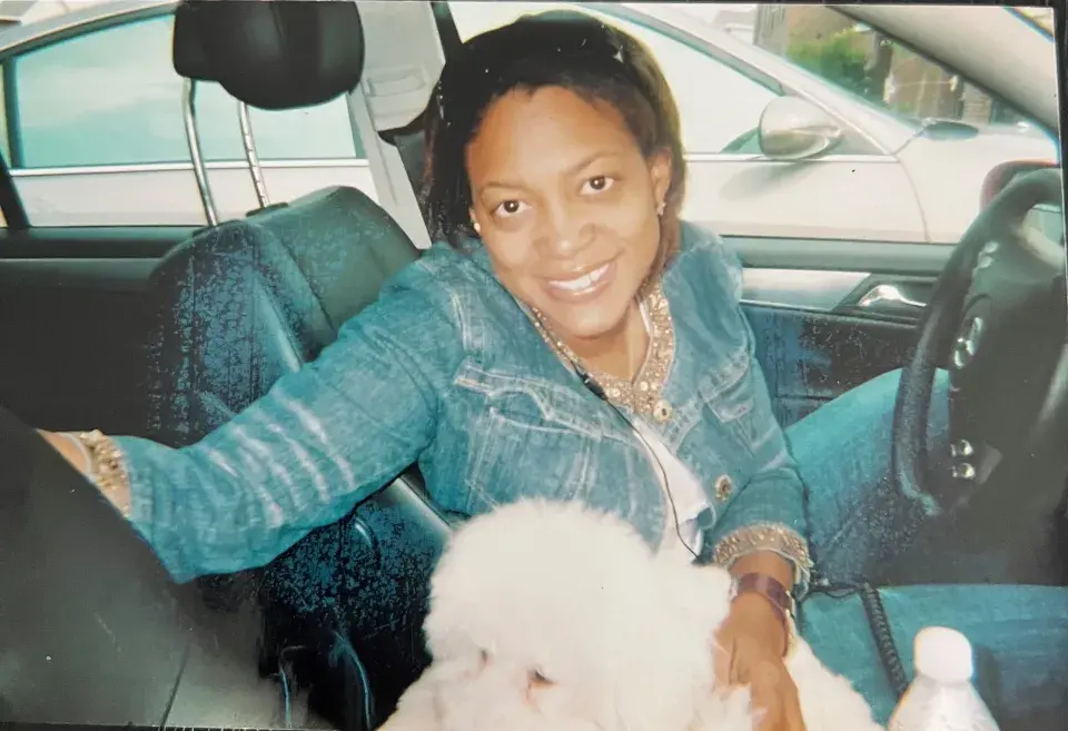 Rachelle Defillo with her dog