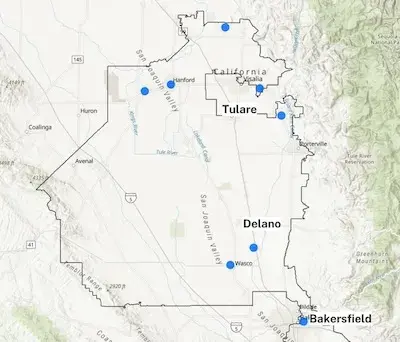 Map outliining California State District 16