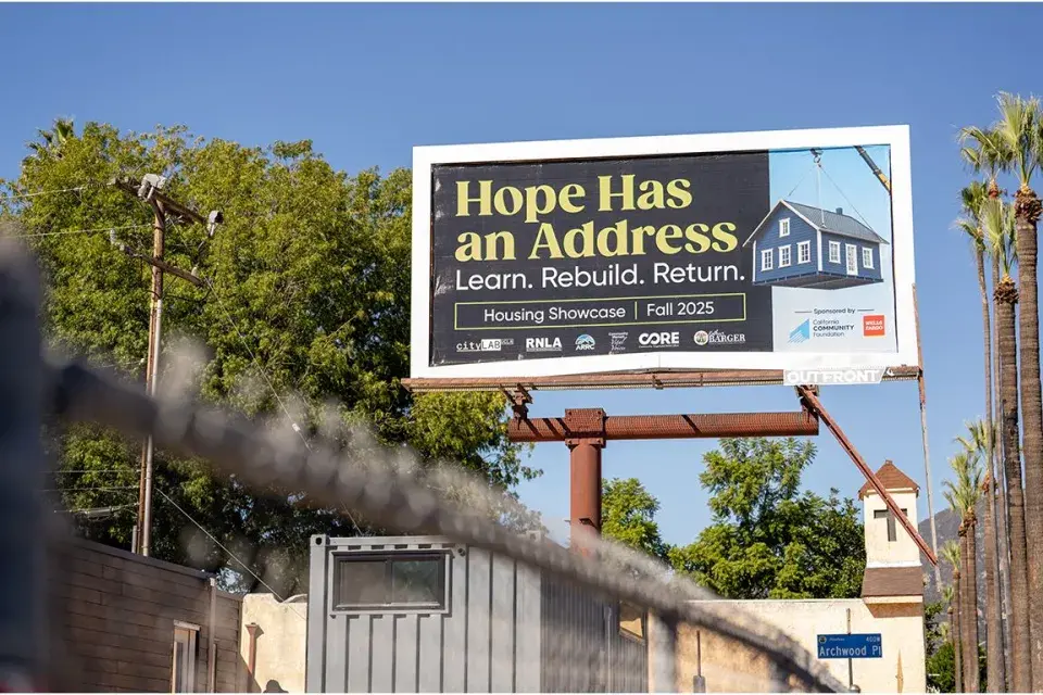 LA Wildfires: Hope has an address billboard