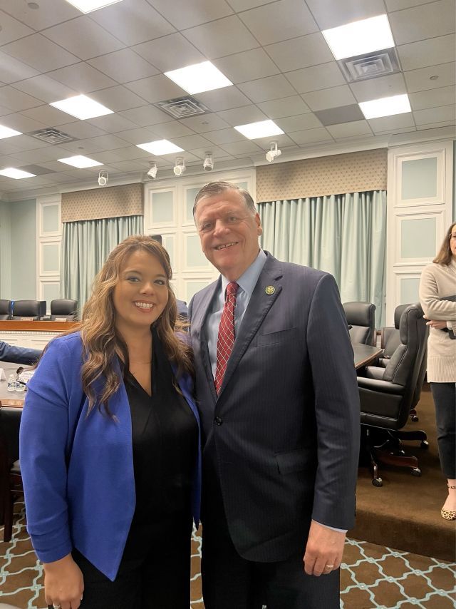 Tonya Plummer with U. S. Rep. Tom Cole