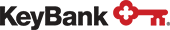 KeyBank with a graphic of a red key