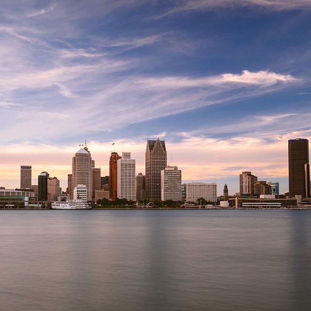 Skyline of the city of Detroit