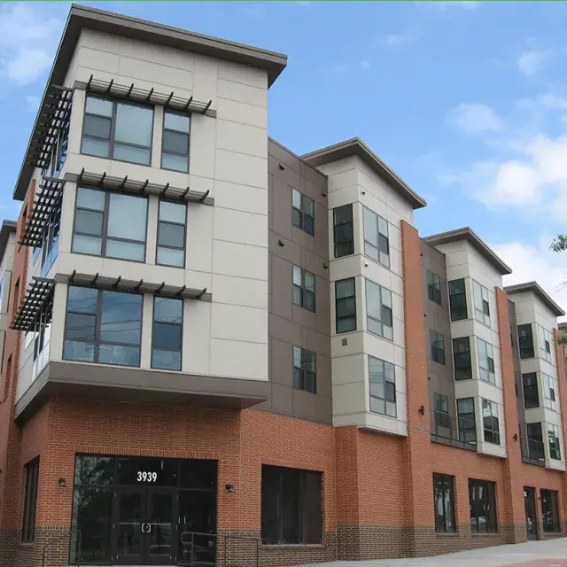 A tall apartment building 