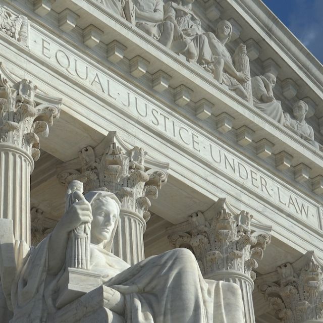 Photo of Supreme Court frieze, columns