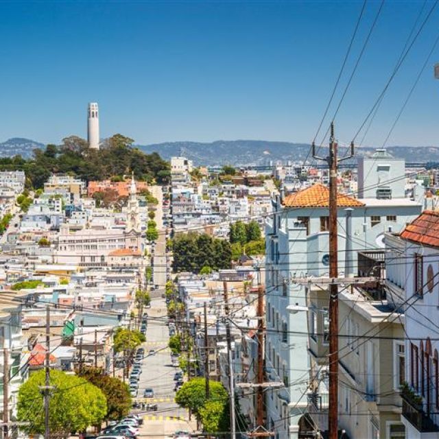 San Francisco view to Coit Tower