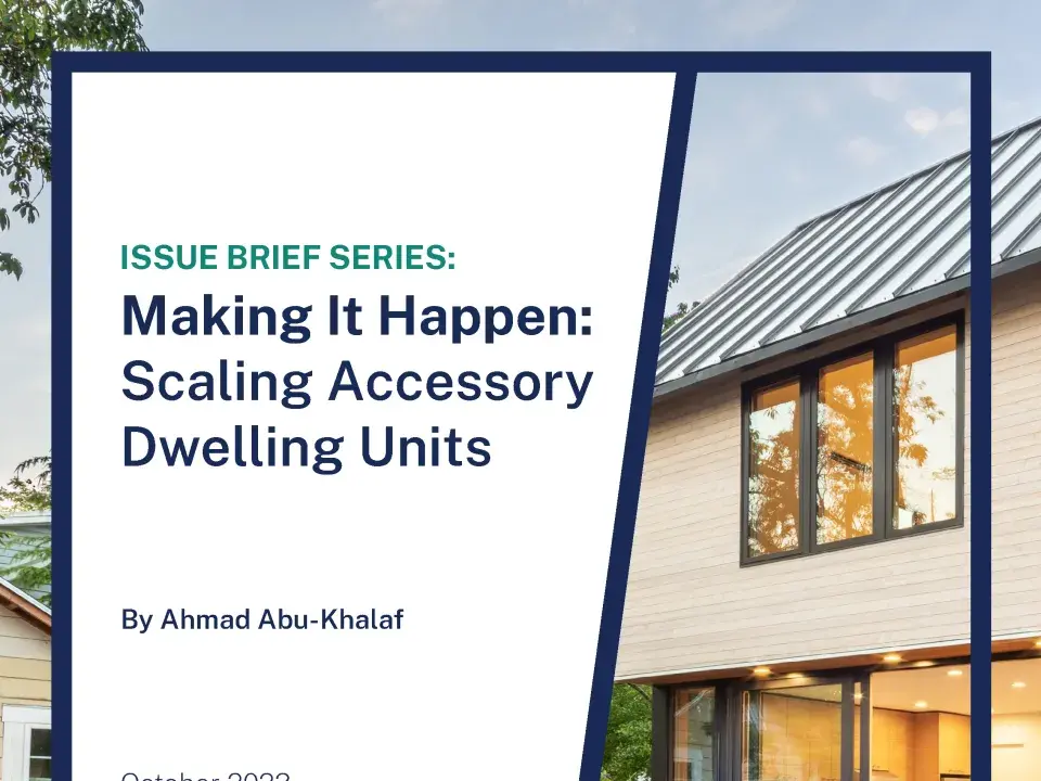 Making It Happen: Scaling Accessory Dwelling Units