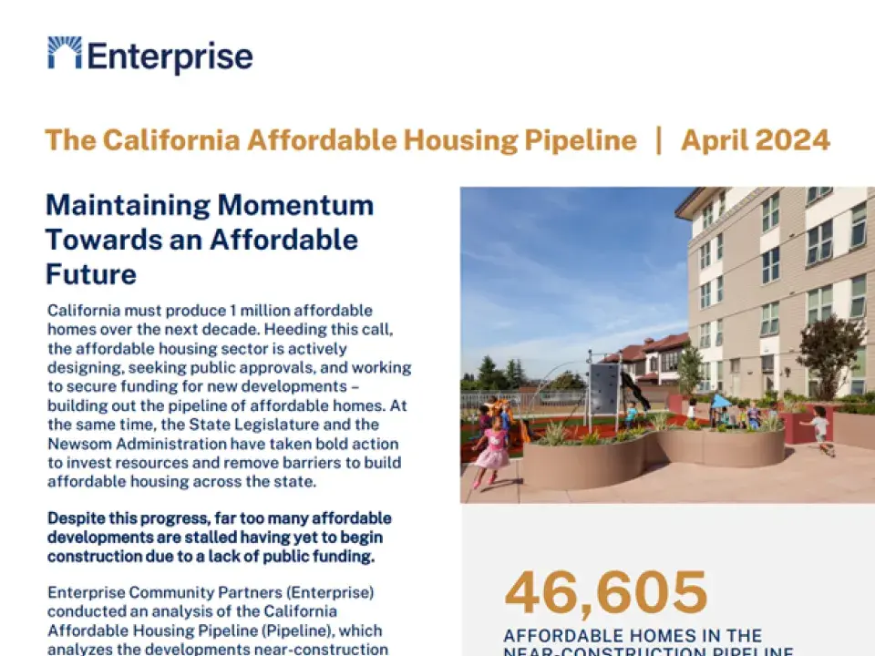 The California Affordable Housing Pipeline: Maintaining Momentum Toward an Affordable Future