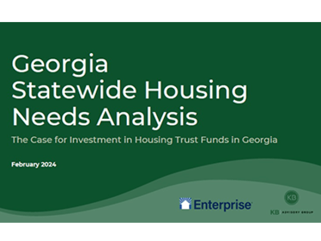 Georgia Statewide Housing Needs Analysis report cover